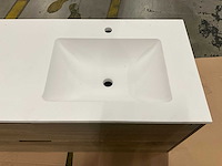 Oak4u badkamerkast met wastafel kolomkast en spiegel - afbeelding 7 van  11