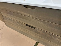 Oak4u badkamerkast met wastafel kolomkast en spiegel - afbeelding 9 van  11