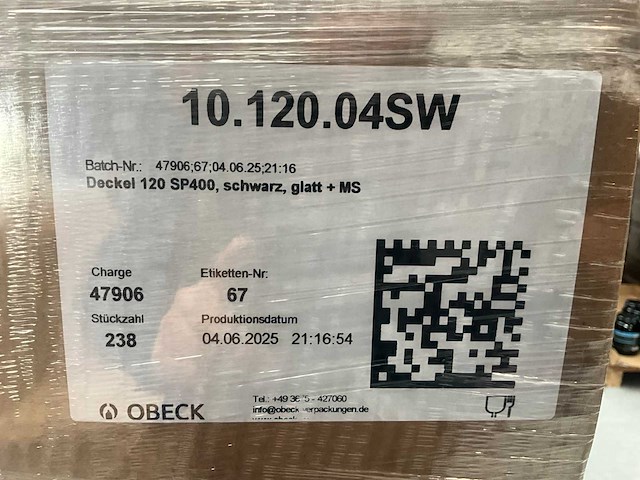Obeck 10.120.04sw deckel 127mm spezial deksels (3570x) - afbeelding 3 van  8