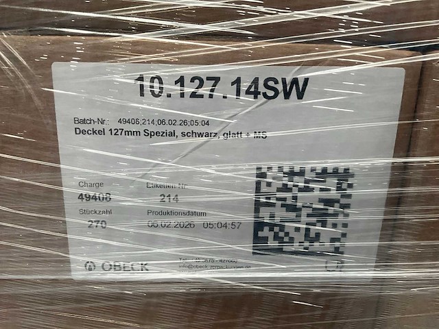 Obeck 10.127.14sw deckel 127mm spezial deksels (11610x) - afbeelding 3 van  4