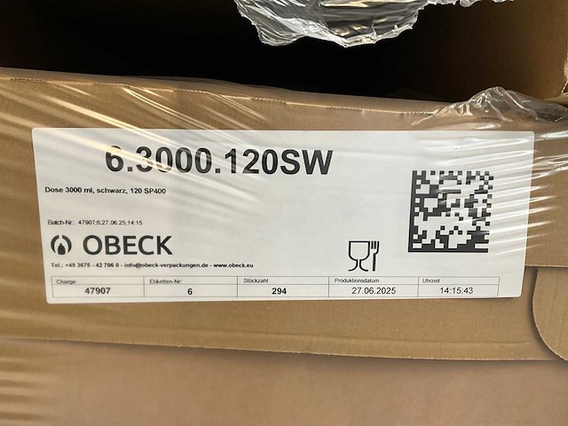 Obeck 120 sp400 pet zwart 127mm 3000ml (5292x) - afbeelding 3 van  6