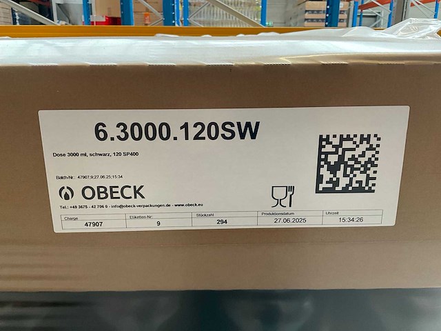 Obeck 120 sp400 pet zwart 127mm 3000ml (5292x) - afbeelding 5 van  6