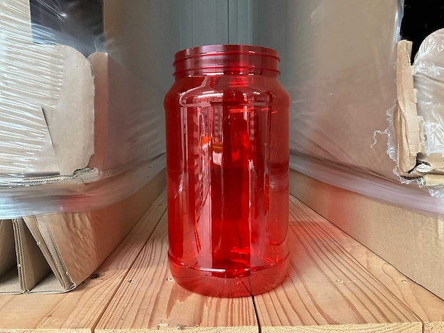 Obeck dose 100 sp400 pet rood transparant 2000ml (7968x) - afbeelding 1 van  4
