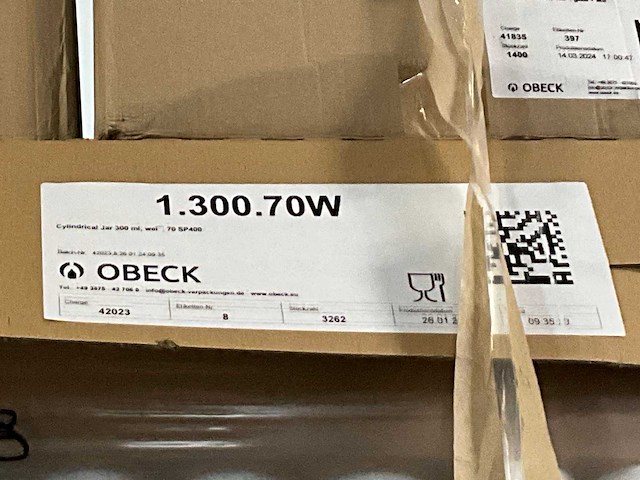 Obeck dose 100 sp400 pet rood transparant 2000ml (7968x) - afbeelding 1 van  7