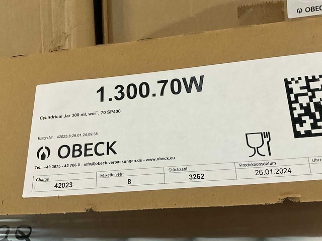 Obeck dose 100 sp400 pet rood transparant 2000ml (7968x) - afbeelding 2 van  7