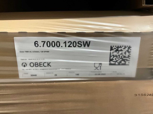 Obeck dose 120 sp400 pet zwart 7000ml (2800x) - afbeelding 7 van  9