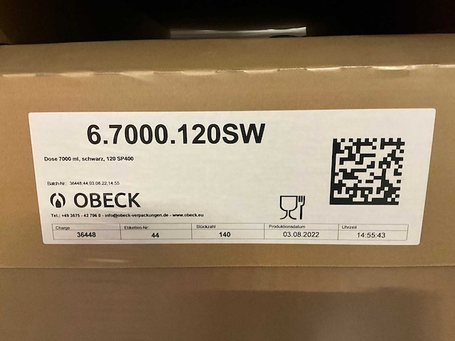 Obeck dose 120 sp400 pet zwart 7000ml (2800x) - afbeelding 2 van  9