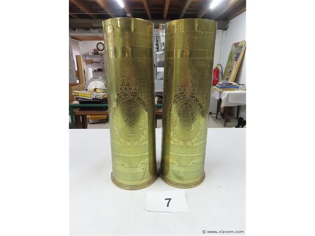 Obus bewerkt 2 stuks - afbeelding 1 van  5