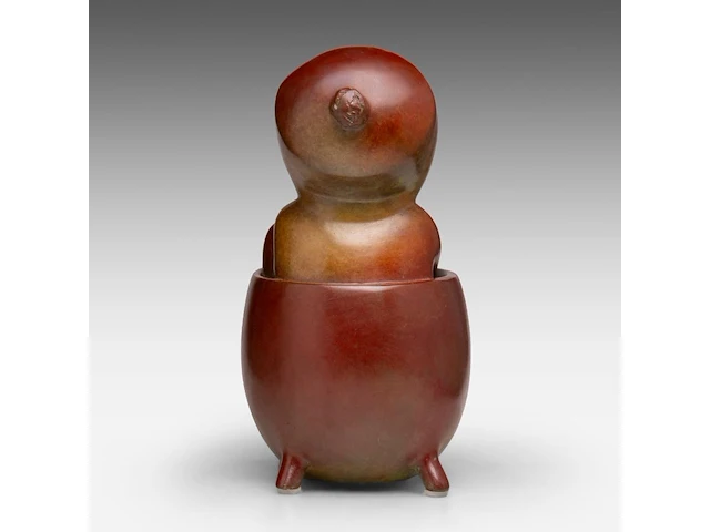 Odile kinart (1945), bathing figure, patinated bronze 38 cm. (14.96 in.) - afbeelding 4 van  6