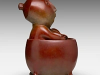 Odile kinart (1945), bathing figure, patinated bronze 38 cm. (14.96 in.) - afbeelding 5 van  6