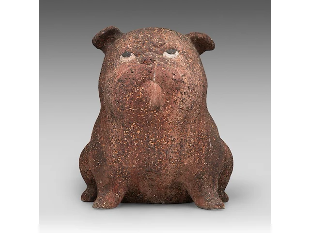 Odile kinart (1945), sitting dog, terracotta 36 cm. (14.16 in.) - afbeelding 1 van  6
