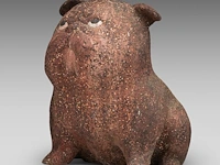 Odile kinart (1945), sitting dog, terracotta 36 cm. (14.16 in.) - afbeelding 2 van  6