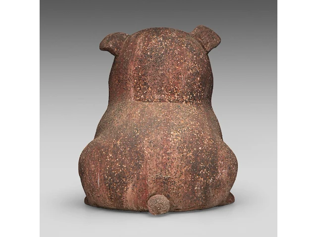 Odile kinart (1945), sitting dog, terracotta 36 cm. (14.16 in.) - afbeelding 4 van  6