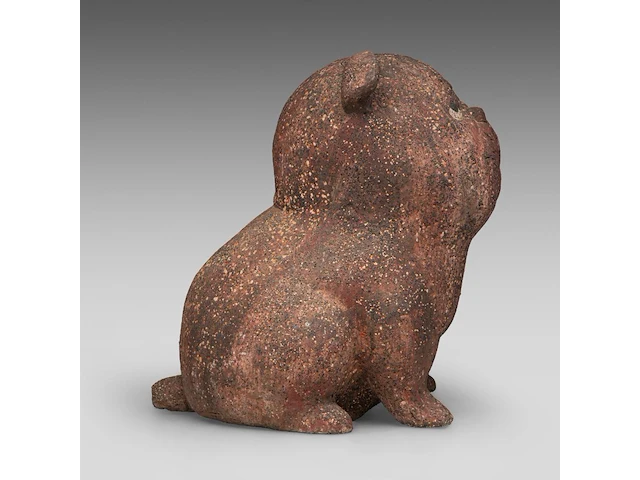 Odile kinart (1945), sitting dog, terracotta 36 cm. (14.16 in.) - afbeelding 5 van  6