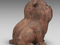 Odile kinart (1945), sitting dog, terracotta 36 cm. (14.16 in.) - afbeelding 5 van  6