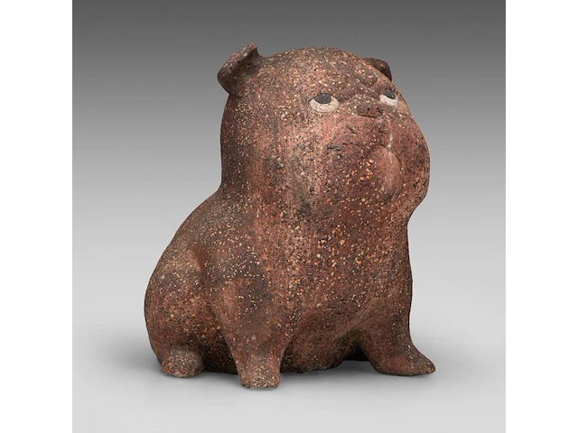 Odile kinart (1945), sitting dog, terracotta 36 cm. (14.16 in.) - afbeelding 6 van  6