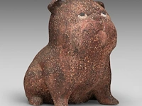 Odile kinart (1945), sitting dog, terracotta 36 cm. (14.16 in.) - afbeelding 6 van  6