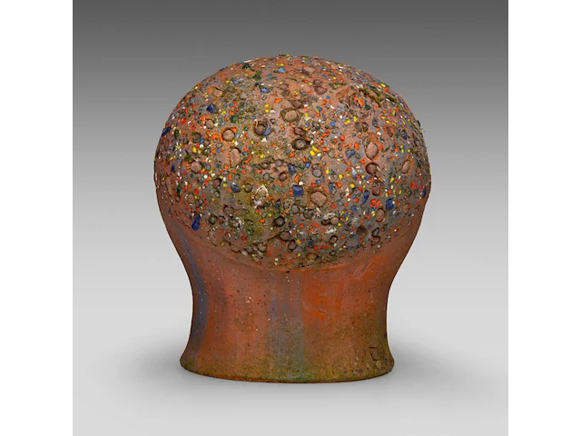 Odile kinart (1945), terracotta head 30 cm. (11.81 in.) - afbeelding 4 van  7
