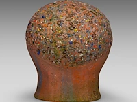 Odile kinart (1945), terracotta head 30 cm. (11.81 in.) - afbeelding 4 van  7