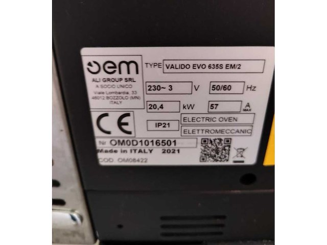 Oem - valido evo 635s em2 - pizzaoven 6+6 - pizzaoven - afbeelding 4 van  11