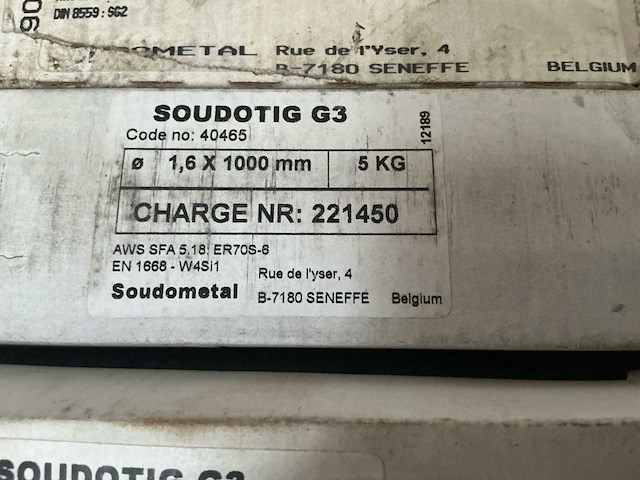 Oerlikon / soudatig alurod amg5 / g3 tig-lasstaven (7x) - afbeelding 4 van  5