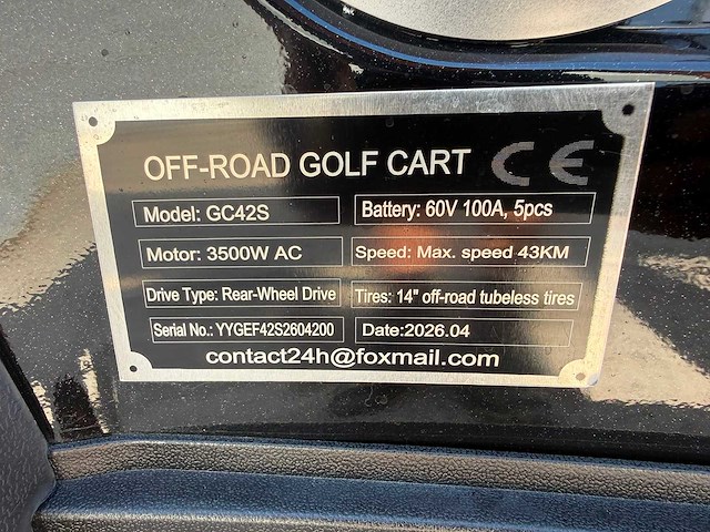 Off-road golf car - nieuw - gc42s - afbeelding 32 van  38