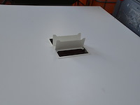 Office bench 4 personen 320x160 cm, 2 rol ladeblokken, 3 bureelstoelen met stoffen zit en pvc rug (54,57,58) - afbeelding 8 van  10