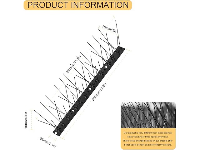 Offo vogel spikes - afbeelding 3 van  3