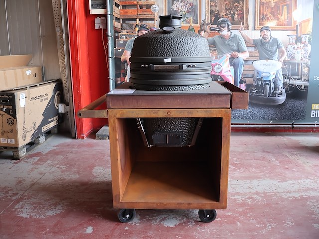 Ofyr kamado table corten 75 pro + bbq - afbeelding 1 van  13