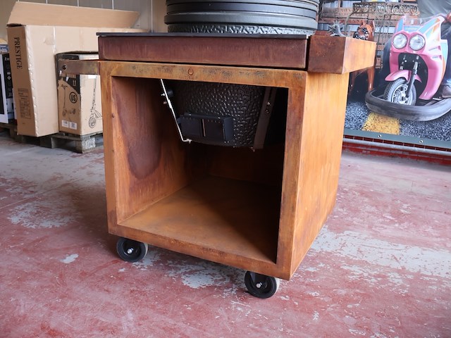 Ofyr kamado table corten 75 pro + bbq - afbeelding 13 van  13