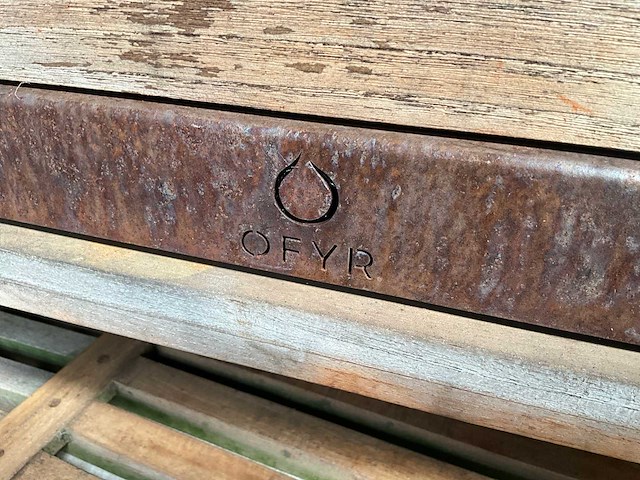 Ofyr verrijdbaar cortenstaal keukeneiland/bbq bijzet/werktafel - afbeelding 2 van  11