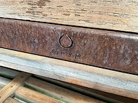 Ofyr verrijdbaar cortenstaal keukeneiland/bbq bijzet/werktafel - afbeelding 2 van  11