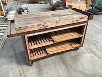 Ofyr verrijdbaar cortenstaal keukeneiland/bbq bijzet/werktafel - afbeelding 4 van  11