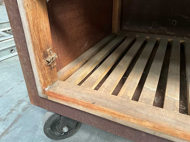 Ofyr verrijdbaar cortenstaal keukeneiland/bbq bijzet/werktafel - afbeelding 6 van  11