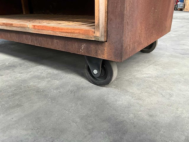 Ofyr verrijdbaar cortenstaal keukeneiland/bbq bijzet/werktafel - afbeelding 8 van  11