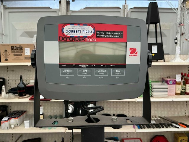 Ohaus defender 3000 d60bl vloer-plateau weegschaal - afbeelding 3 van  4