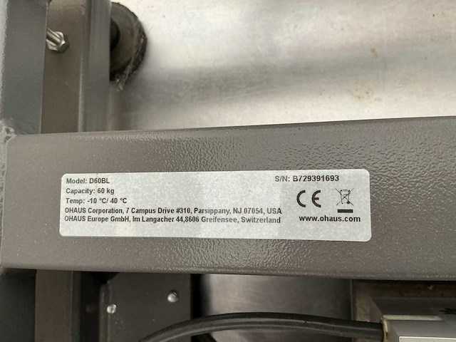 Ohaus defender 3000 d60bl vloer-plateau weegschaal - afbeelding 4 van  4