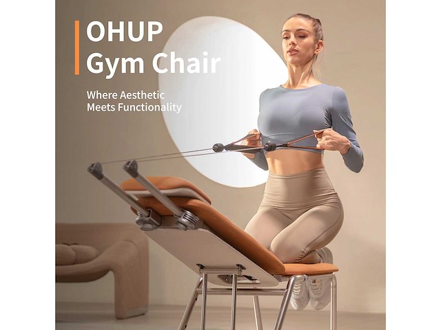Ohup - ohup fitness stoel-pilates - design stoel met weerstand rekken-nieuw - training bench - afbeelding 5 van  7