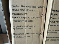 Oil filled radiator nsc-250-11f1 elektrische verwarming (26x) - afbeelding 3 van  5