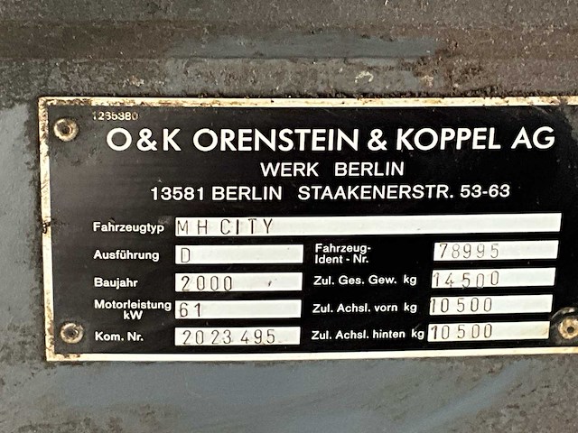 O&k - 2000 - banden graafmachine - afbeelding 22 van  39