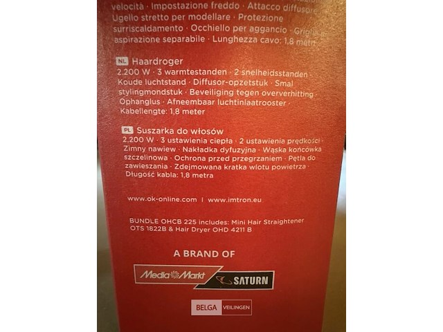 Ok. stijltang + haardroger bundle - afbeelding 2 van  2