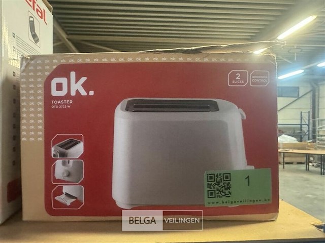 Ok. toaster wit - afbeelding 1 van  3