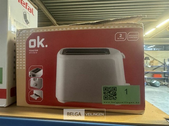 Ok. toaster wit - afbeelding 2 van  3