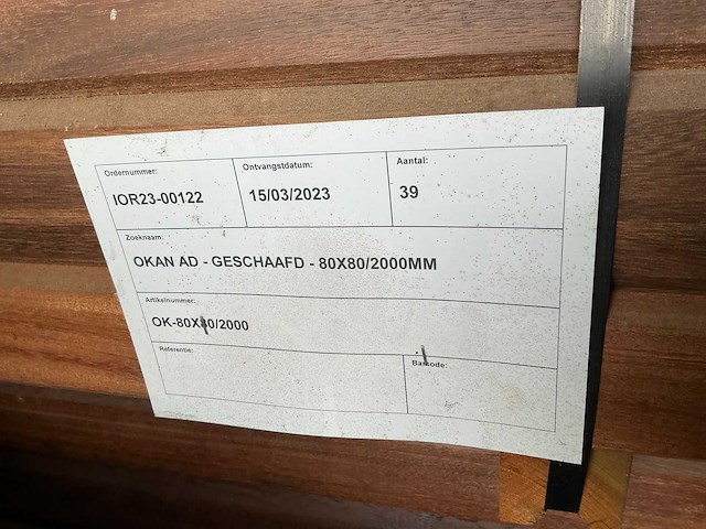 Okan hardhouten paal (39x) - afbeelding 4 van  4