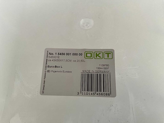 Okt stapelbare opbergbak ca. 43 x 35 x 17,5 cm 20,5 liter (72x) - afbeelding 5 van  5