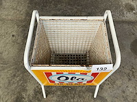 Old school ola metalen afvalemmer/prullenbak - afbeelding 2 van  4