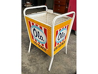 Old school ola metalen afvalemmer/prullenbak - afbeelding 4 van  4