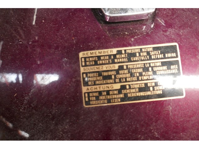 Old timer moto honda (1984 / jh2 rc2 101 em 005 952) + lederen motorjas richa - afbeelding 5 van  16