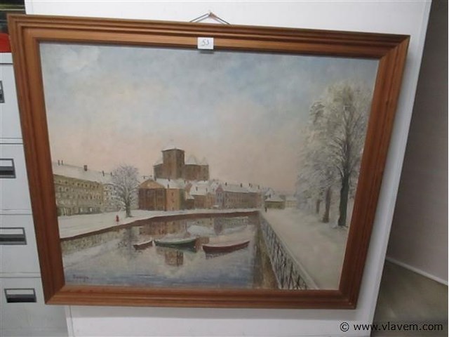 Olie op paneel - afbeelding 1 van  3