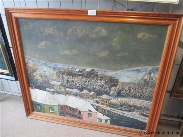 Olie op paneel - afbeelding 1 van  3